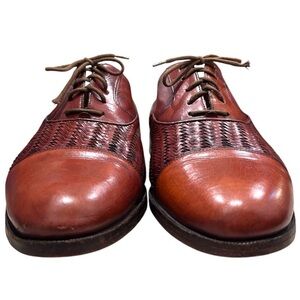 Vintage Bruno Magli "Randy" Woven Leather Oxfords Size 11M
